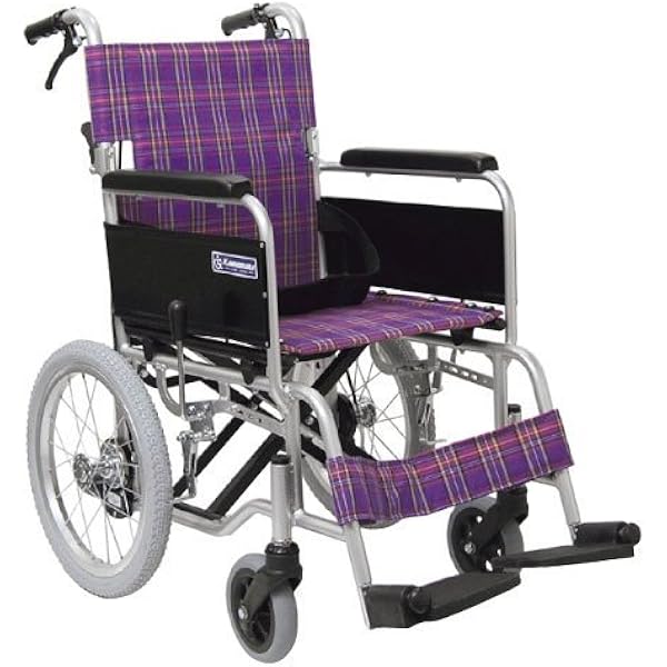 KAWAMURA 介助用車椅子 チェック柄 車椅子 カワムラサイクル チェック柄 車いす(アルミ製)介助用